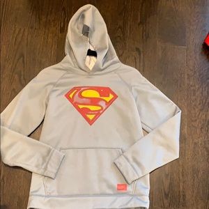 Under Armour youth lg Superman hoodie DC